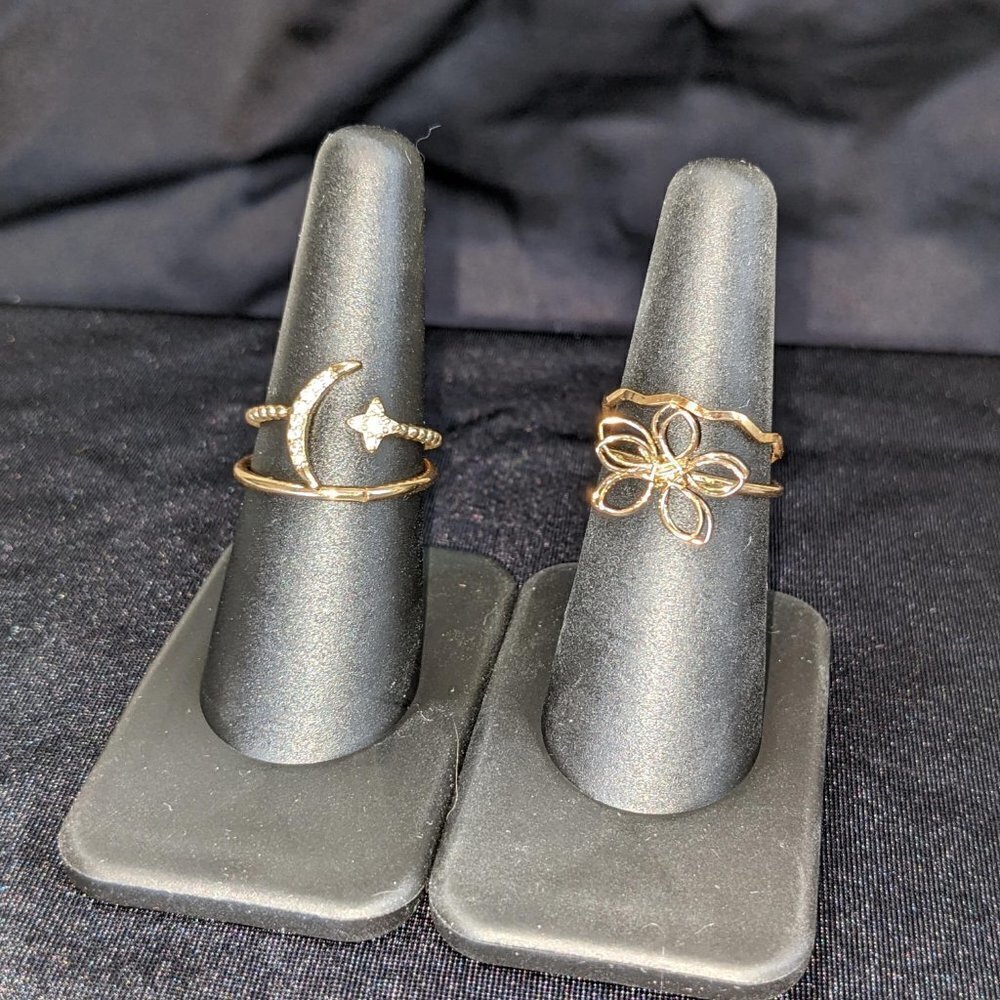 Stackable Gold Rings Set (x4) - Picture 7 of 9
